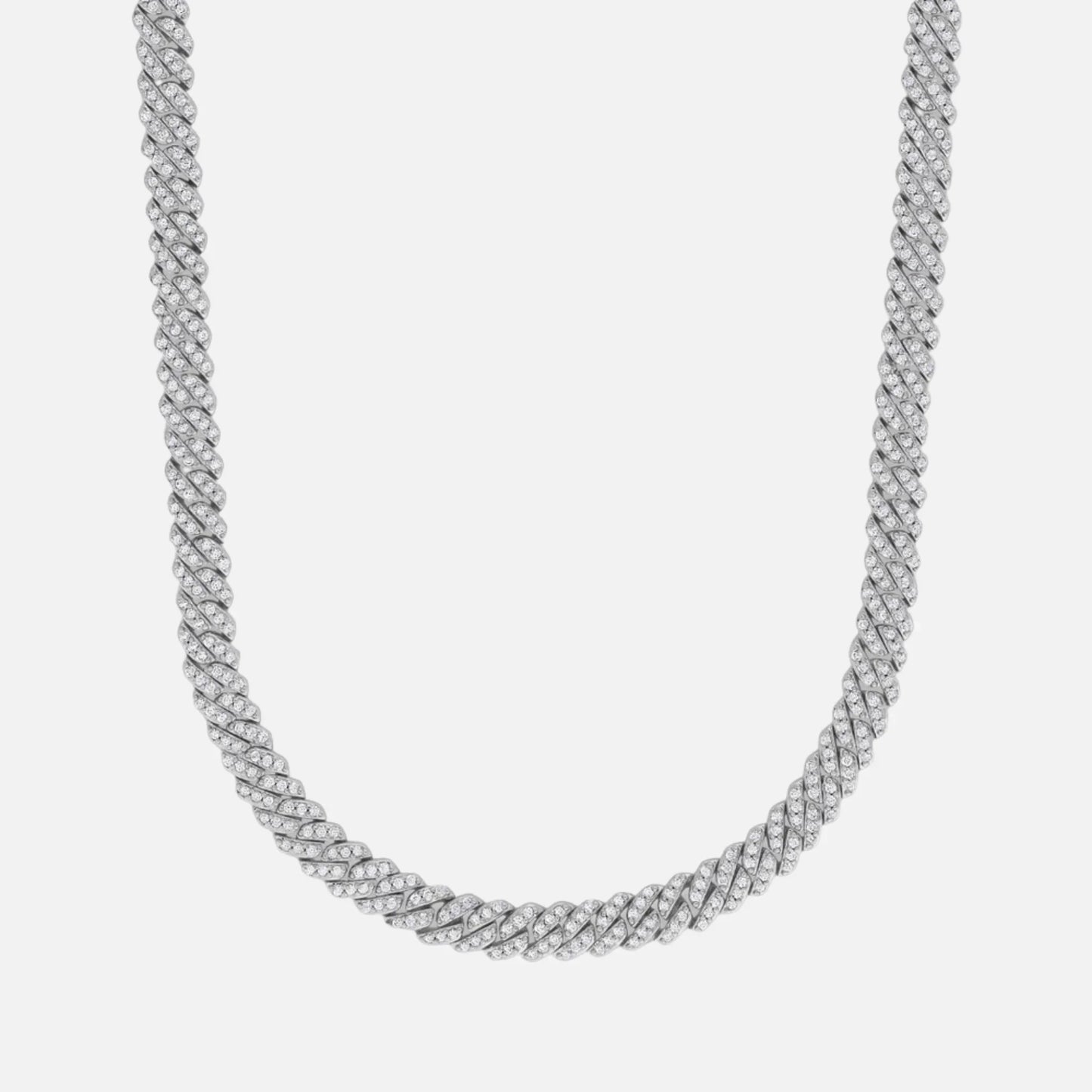 ICED CUBAN CHAIN - 6MM - SILVER