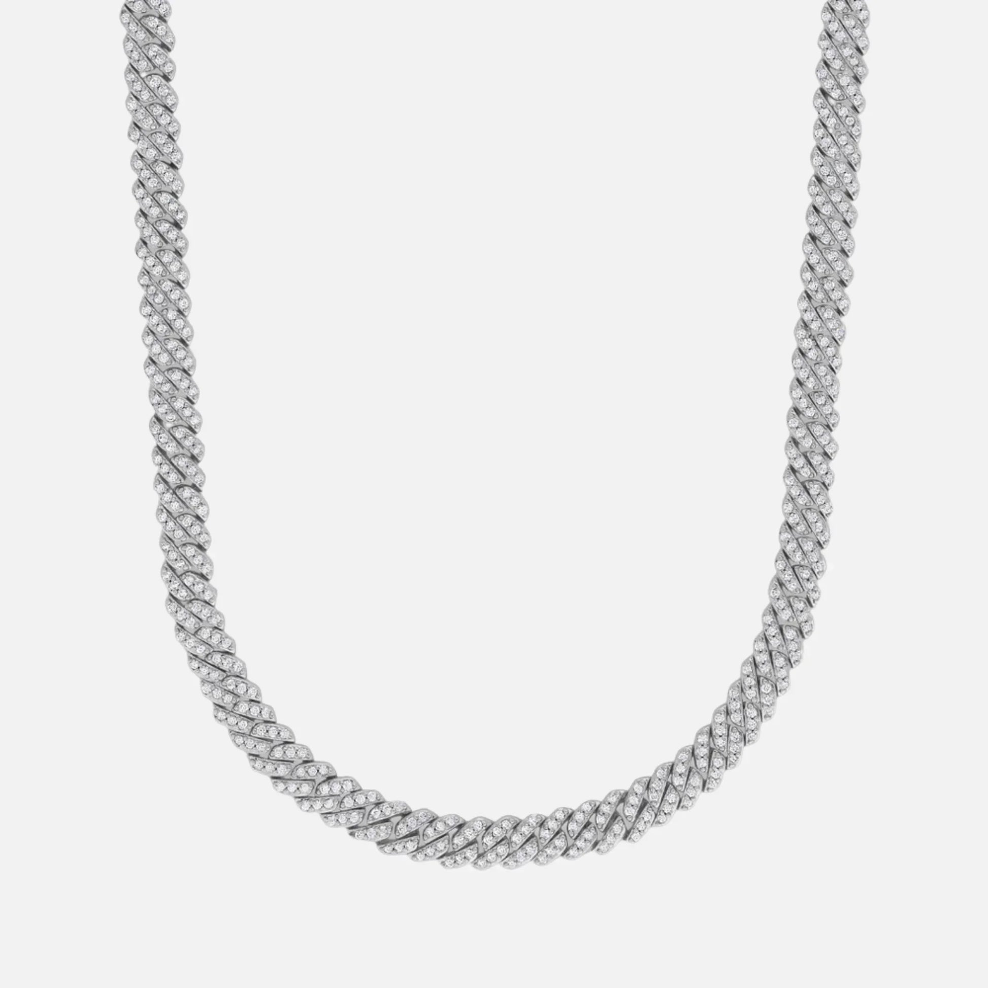 ICED CUBAN CHAIN - 6MM - SILVER