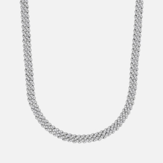 ICED CUBAN CHAIN - 6MM - SILVER