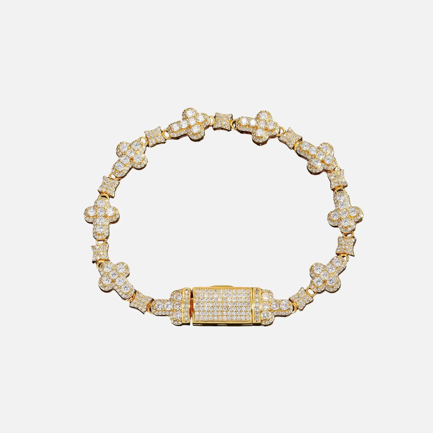 CLOVER CRYSTAL BRACELET - GOLD