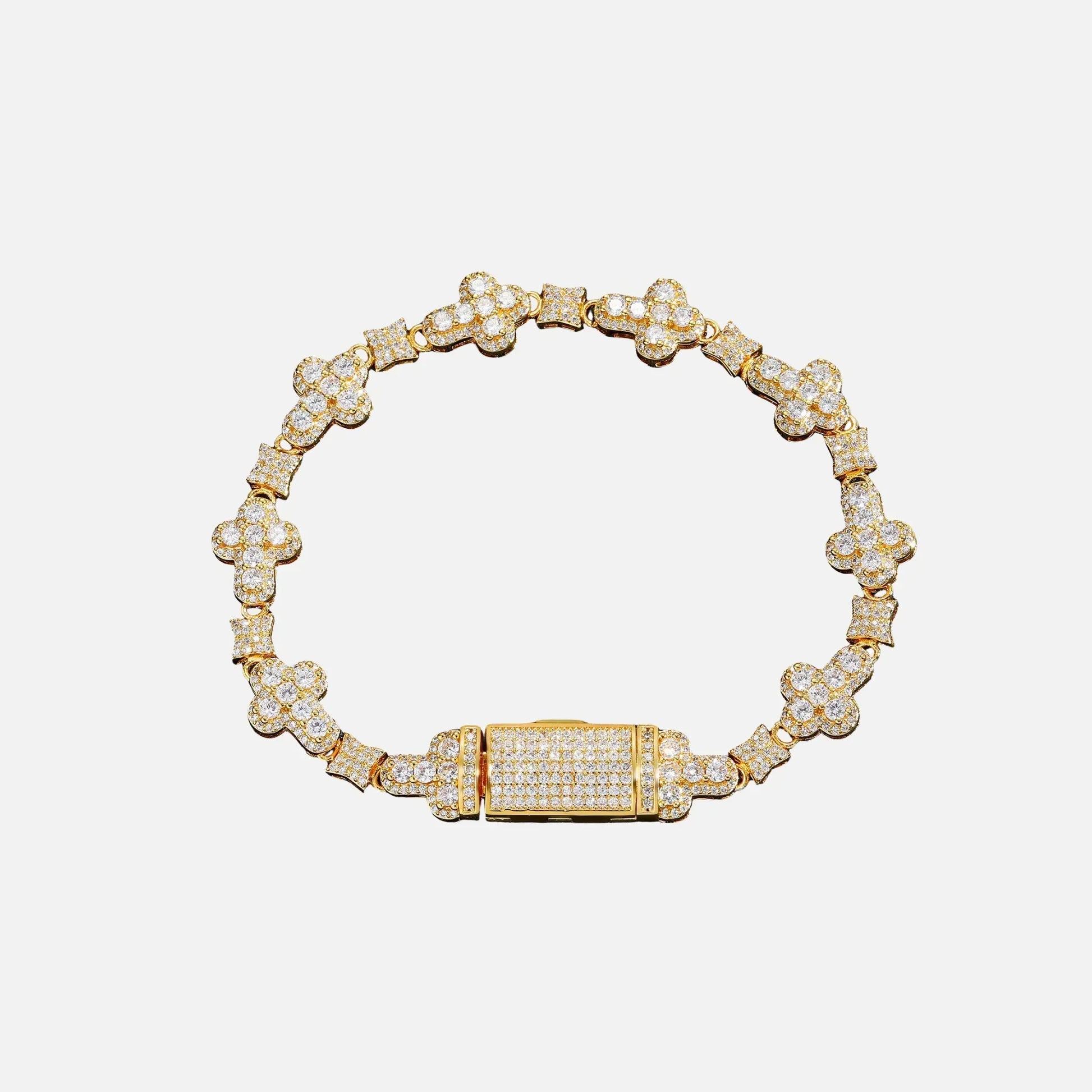 CLOVER CRYSTAL BRACELET - GOLD